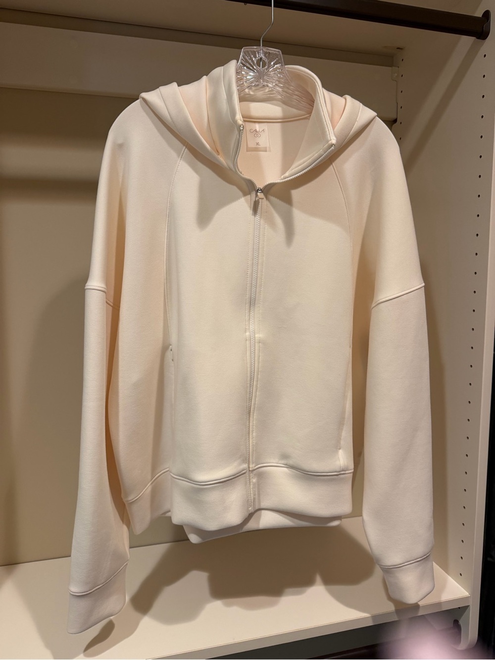 CALIA by Carrie Underwood Cream Zip-Up Hoodie Jacket